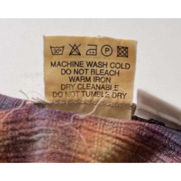 The Territory Ahead Shirt Mens Purple Plaid Texture Fabric Button Long Sleeve M - Picture 4 of 8